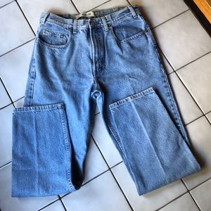 90s Vintage Gap East Fit Light Wash Jeans Sz 35x32